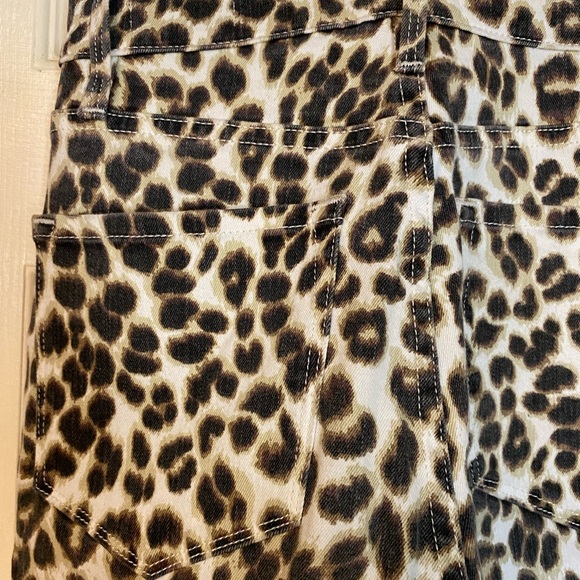 Frame Denim Ali High Rise Cigarette Jeans Leopard Print Size 24 - Picture 10 of 16